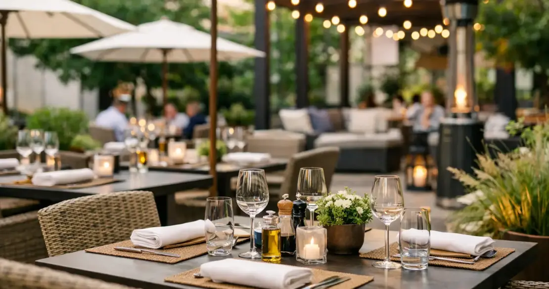 Außenbereich Restaurant gestalten mit Konzept