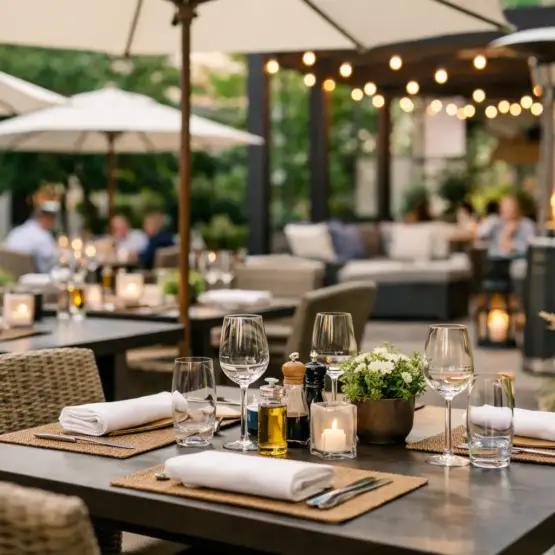 Außenbereich Restaurant gestalten mit Konzept