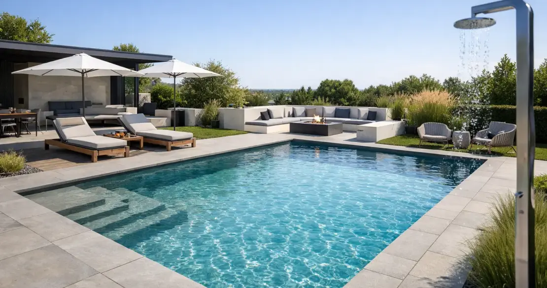 Poolbereich stilvoll planen mit System