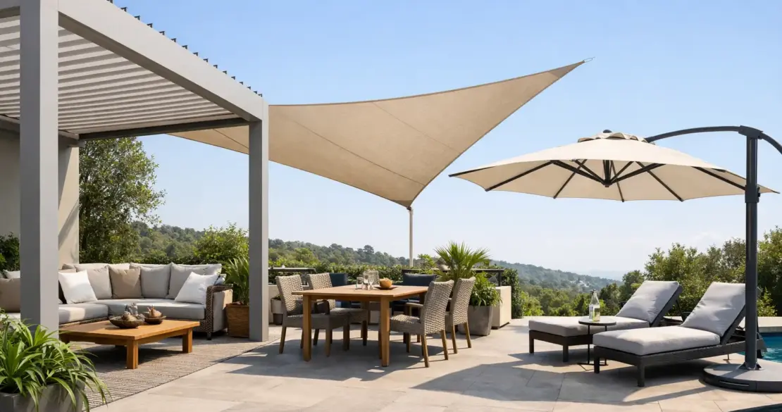 Schattensystem für die Terrasse passend auswählen